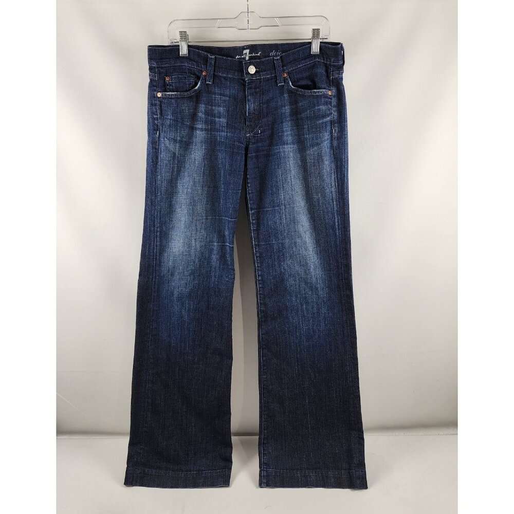 7 For All Mankind Women's Boyfriend Jeans in Dark Blue Wash